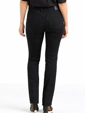Levi’s 505 Black Straight Leg Jeans Mid Rise Classic Fit 28
